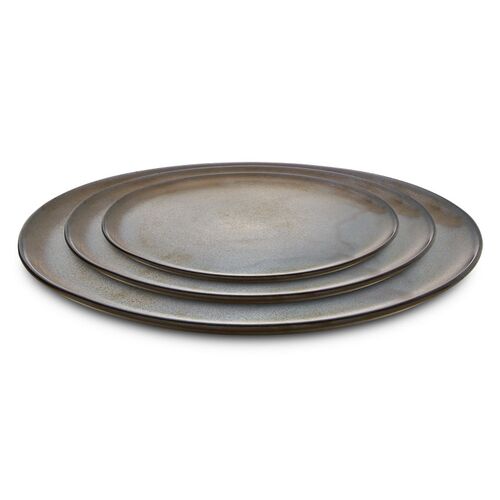 Raw tallerkener brun metal