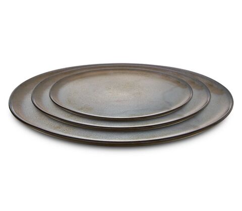 Raw tallerkener brun metal