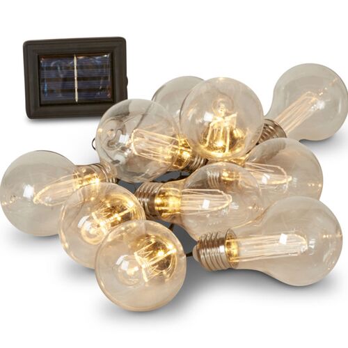 Udendørs LED lyskæde med solceller