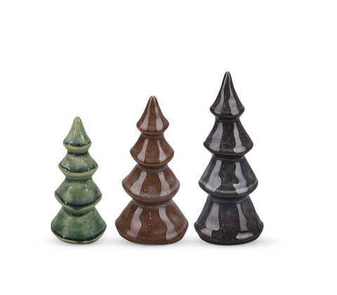 Juletræer multifarvet 3 stk