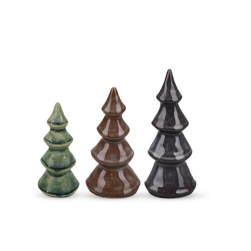 Juletræer multifarvet 3 stk