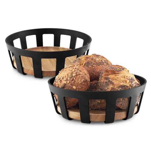 Eva Solo rund brødkurv Nordic Kitchen i sort - bambus