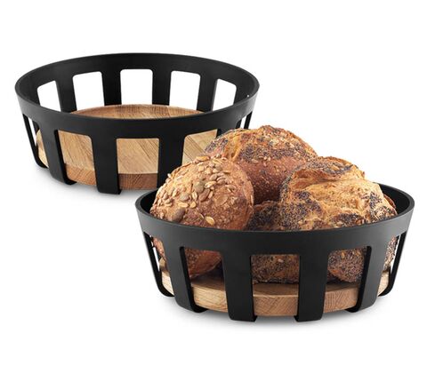 Eva Solo rund brødkurv Nordic Kitchen i sort - bambus
