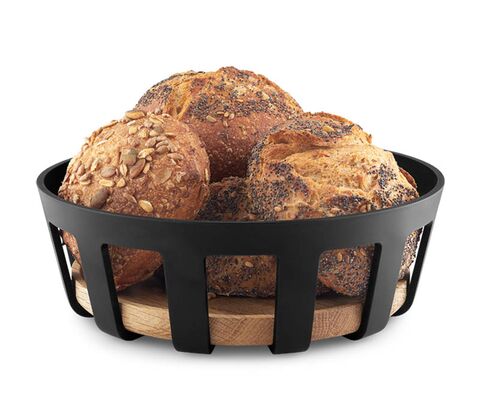 Eva Solo rund brødkurv Nordic Kitchen i sort - bambus