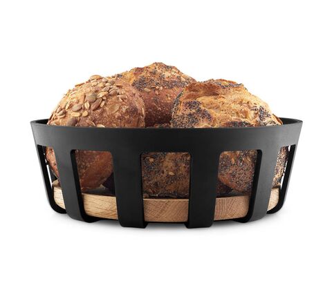 Eva Solo rund brødkurv Nordic Kitchen i sort - bambus