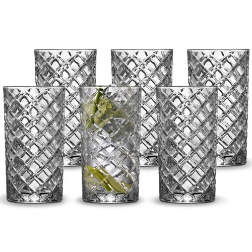 Lyngby Highball Diamond glas 6 stk.