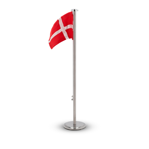 Bordflag Dannebrog på flagstang 40 cm.