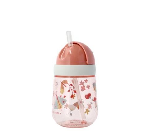 Mepal børnekrus med drikketud 300 ml flowers & butterfli rosa