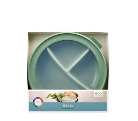 Mepal Skål / tallerken med 3 rum i grøn Nordic Sage