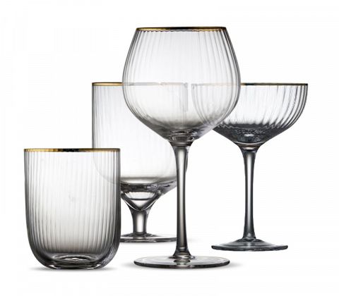 Lyngby Glas Palermo Gold glas service 4-pk.