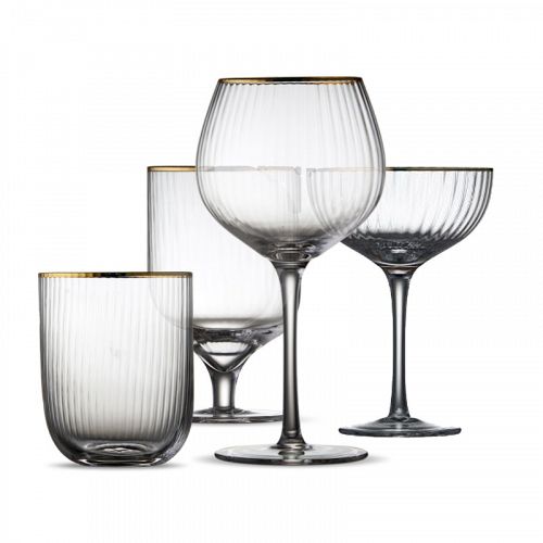 Lyngby Glas Palermo Gold glas service 4-pk.