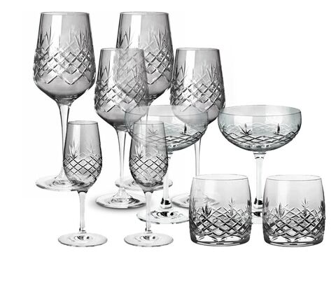 Frederik Bagger Crispy krystal vinservice Dark - Grå røgfarvet 2 stk.