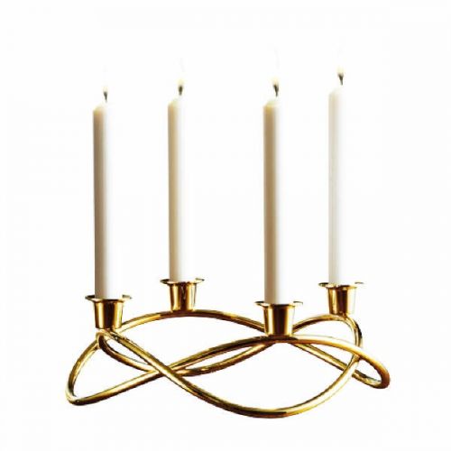 Georg Jensen Season Lysestage, forgyldt