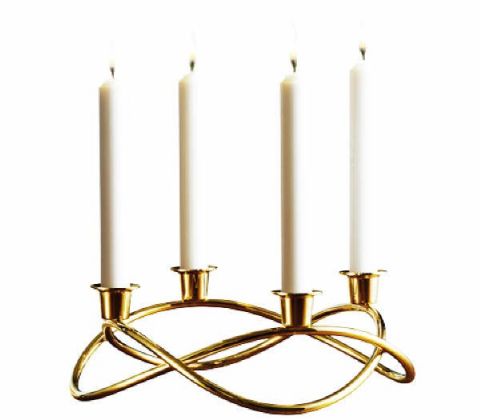 Georg Jensen Season Lysestage, forgyldt