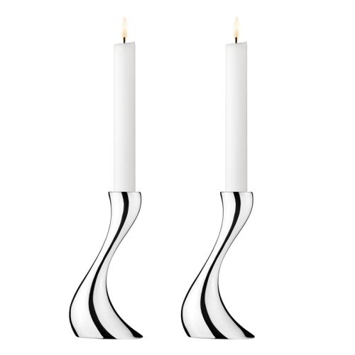 Georg Jensen Cobra lysestage, lille 2-pak