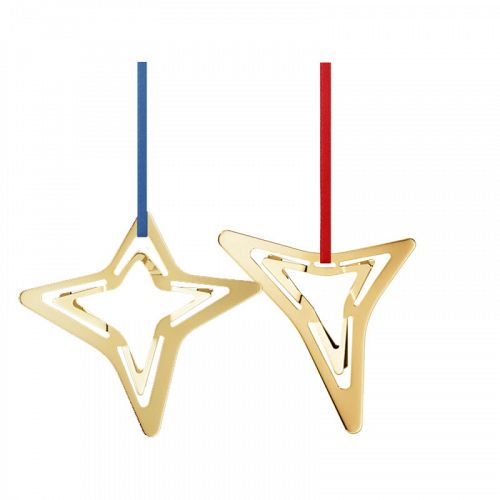 Georg Jensen ornament 2021. 3 dimentionel Forgyldt.