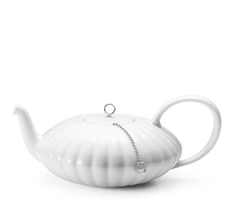 bernadotte tea pot, porcelain & ss, mirr