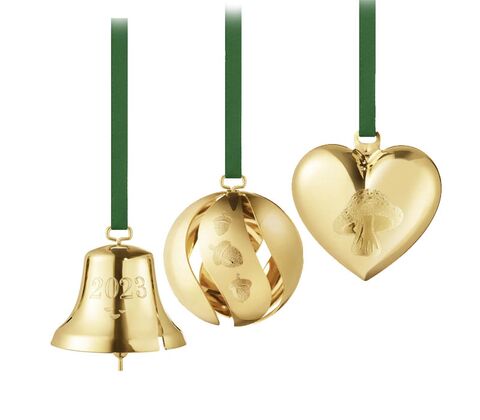 Georg Jensen julepynt 2023. Klokke, kugle eller hjerte