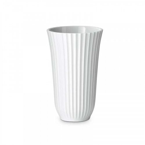 Lyngby trompetvase 18 cm hvid