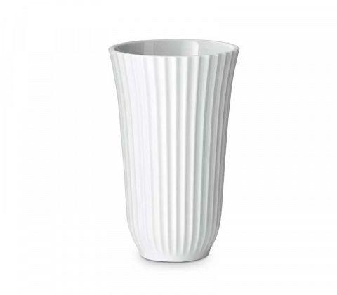 Lyngby trompetvase 18 cm hvid