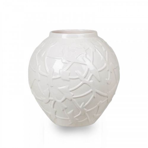 Kähler Relief vase 20 cm. hvid