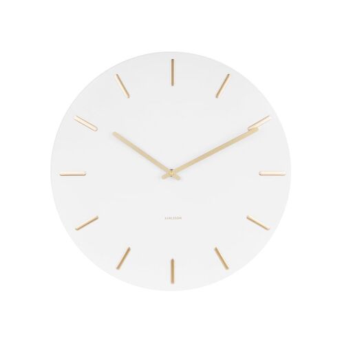 Karlson vægur hvid med messing 45 cm.