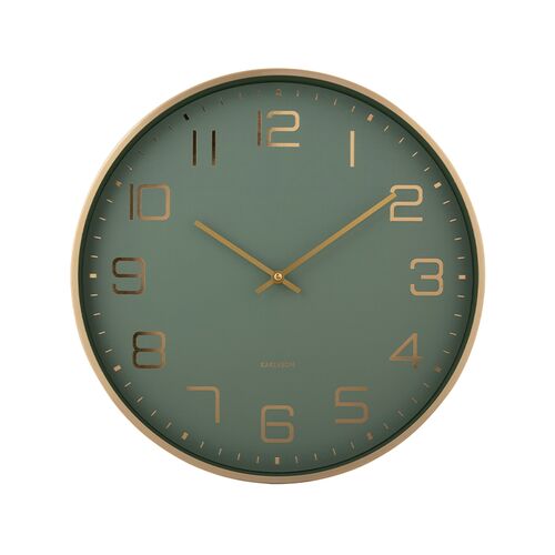 Karlsson Vægur Elegance Glow, grøn, Ø40 cm