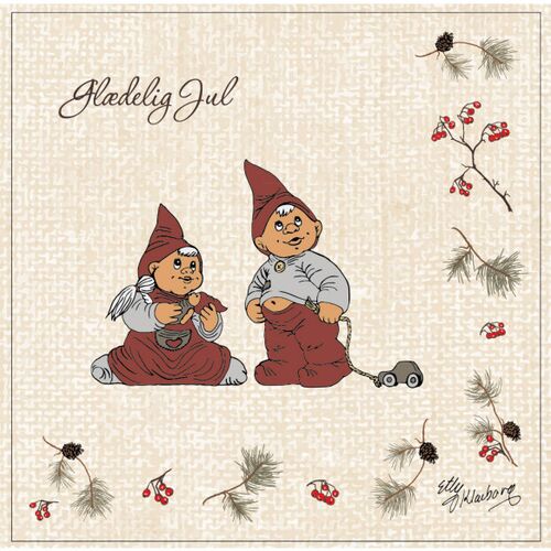 Klarborg juleservietter Bette Elty & bror Peter