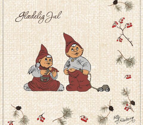 Klarborg juleservietter Bette Elty & bror Peter