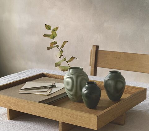 Knabstrup mini vase 3 stk Ripple mat mix