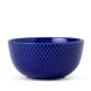 Lyngby Rhombe color farvet serverings skål mørkeblå 22 cm.