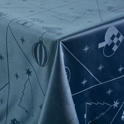 Nordisk Tekstil dug juletid blå