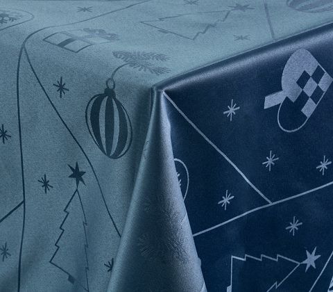 Nordisk Tekstil dug juletid blå