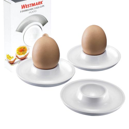 Westmark 3 stk. æggebægre hvid melamin
