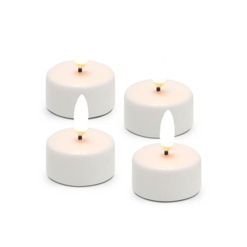 Eledea LED fyrfadslys til batteri. 4-pk. Alm. størrelse
