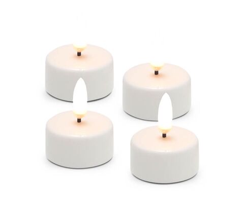 Eledea LED fyrfadslys til batteri. 4-pk. Alm. størrelse