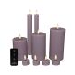 LED batterilys i megapakke med fjernbetjening 10 dele Rosa voks