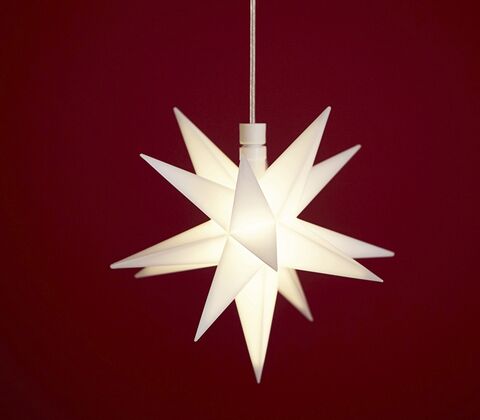 Stjerne LED m. timer ø12cm 