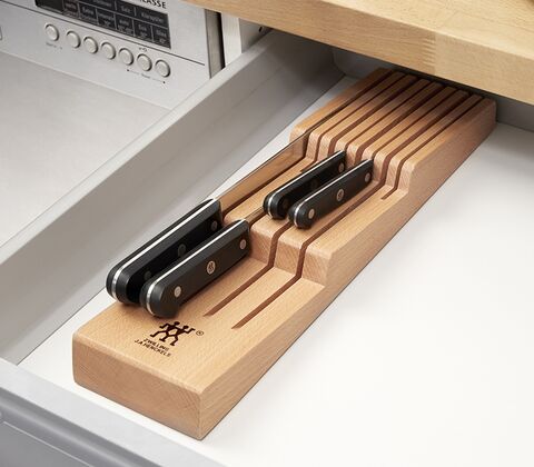Zwilling knivholder til skuffe bøg 8 knive