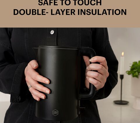 OBH Nordica Thermo Protect elkedel sort 1,5 liter