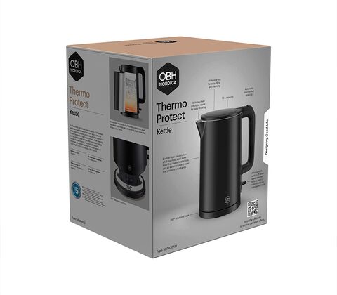 OBH Nordica Thermo Protect elkedel sort 1,5 liter