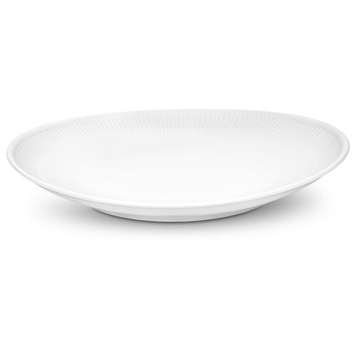 Pillivuyt Plisse oval steaktallerken stor 29,5 cm