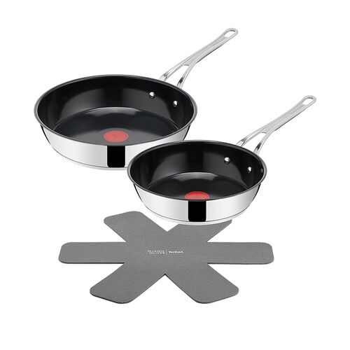 Tefal Jamie Oliver Cook's Classic stegepandesæt sort Ø 24 + 28 cm + pandebeskytter