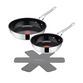 Tefal Jamie Oliver Cook's Classic stegepandesæt sort Ø 24 + 28 cm + pandebeskytter