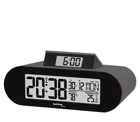 Technoline WT 376 radiostyret vækkeur sort