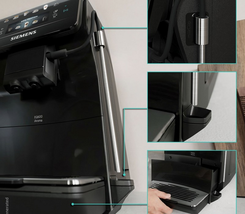 Siemens TP601E09 EQ600 iAroma fuldautomatisk kaffemaskine sort