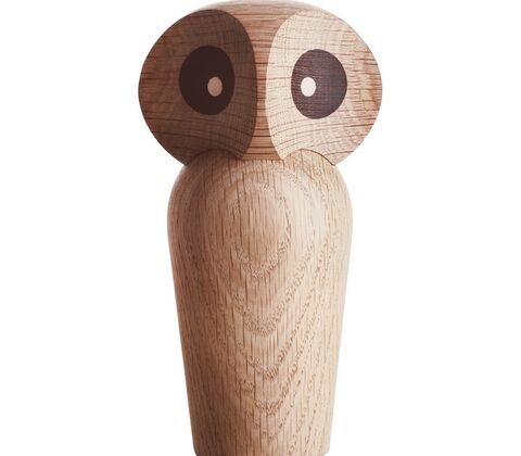Architectmade Owl ugle træ farve 17 cm