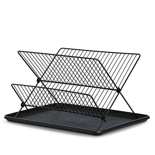 Opvaskestativ sort 43x23 cm