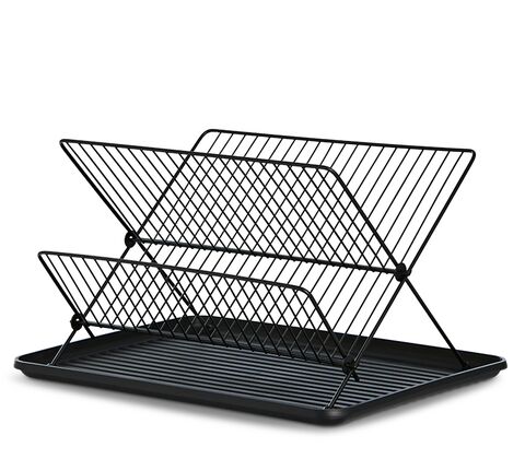 Opvaskestativ sort 43x23 cm