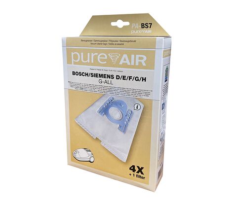 Pureair Bosch/Siemens D/E/F/G/H støvsugerpose 4 stk. PA-BS7